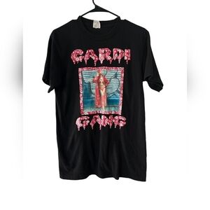 Cardi B Gang Tee Shirt Womens Sz M Black Graphic Fan Club Celebrity